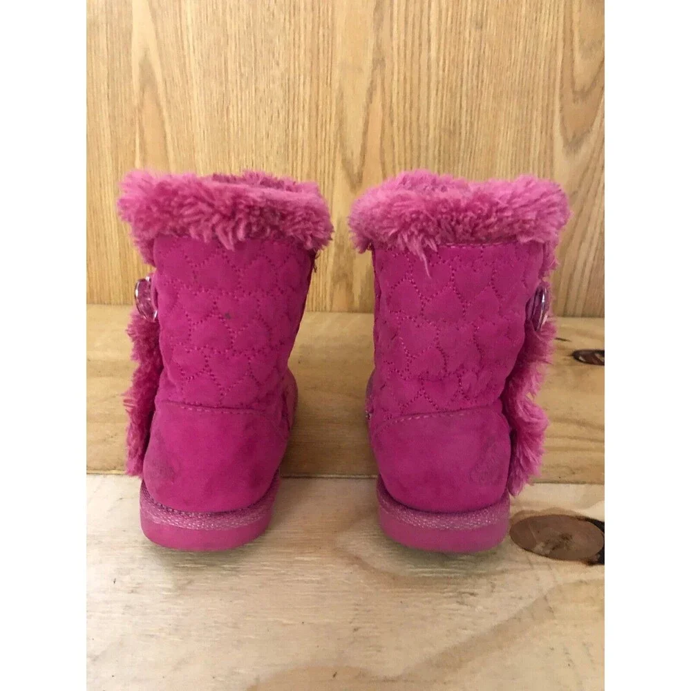 Disney  Sofia the First fabric upper  Winter faux fur pink  Boots size US 9